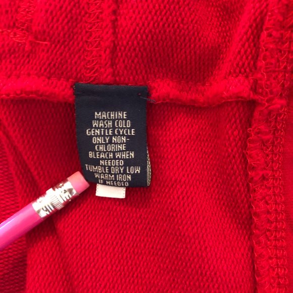 Chaps Red Lightweight Overcoat, Size 1X, 100% Cotton, EC! - Picture 9 of 12